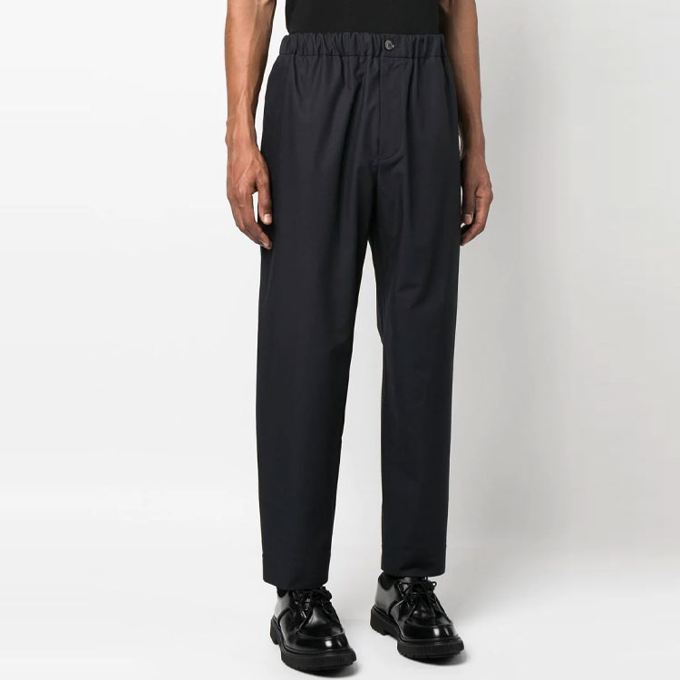 Purchase JIL SANDER SS23  Black Solid Straight-Leg Ankle Pants J47KA0016-J45039-401