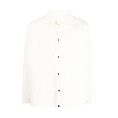 Jil Sander SS23 Bone White Back Logo Print Shirt Jacket. J23BN0003-J45071-103
