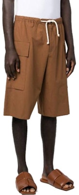 Jil Sander SS23 High-Waisted Straight-Leg Shorts Beige Brown J47KA0118J45127-224 Purchase Jil Sander SS23 High-Waisted Straight-Leg Shorts Beige Brown J47KA0118J45127-224