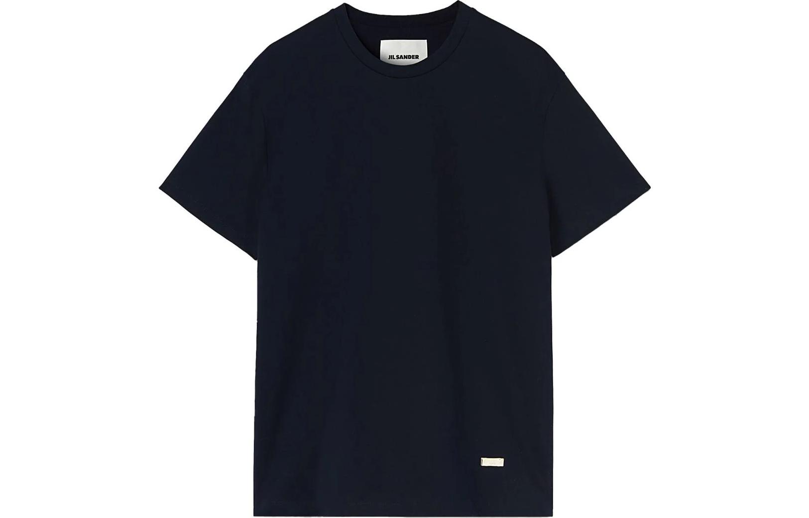 Jil Sander SS23  Solid Color Crewneck Short Sleeve T-Shirt Black J22GC0128J20073-001