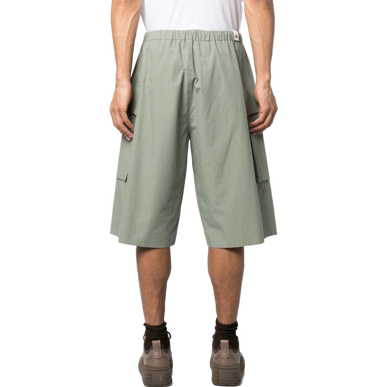 Shop Jil Sander SS23  Solid Drawstring Utility Shorts Green. J47KA0118-J45127-319