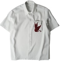 JIL SANDER SS23 Solid Embroidered Square Neck Short Sleeve Shirt Light Grey J22DL0109J40003054 JIL SANDER SS23 Solid Embroidered Square Neck Short Sleeve Shirt Light Grey J22DL0109J40003054