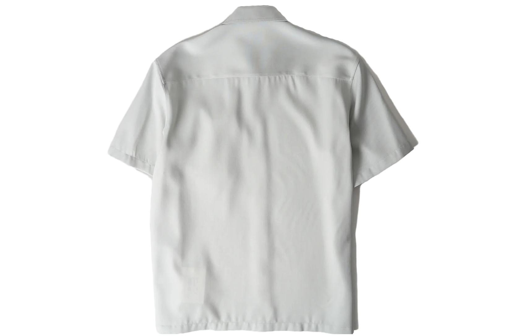 Lookbook JIL SANDER SS23  Solid Embroidered Square Neck Short Sleeve Shirt Light Grey J22DL0109J40003054