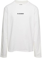JIL SANDER SS23 White Letter Print Crewneck Long Sleeve T-Shirt J47GC0116J20103102 JIL SANDER SS23 White Letter Print Crewneck Long Sleeve T-Shirt J47GC0116J20103102