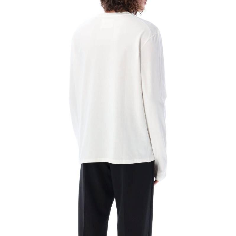Purchase 질 샌더 SS23 화이트 레터 프린트 크루넥 긴팔 티셔츠 J47GC0116J20103102