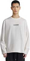 JIL SANDER SS23 白色字母印花長袖圓領T恤 J47GC0116J20103102 Cheap JIL SANDER SS23 白色字母印花長袖圓領T恤 J47GC0116J20103102