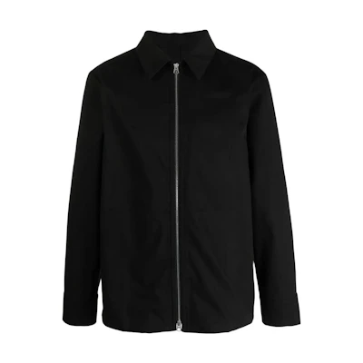 JIL SANDER SS23 Black Double-Zip Long-Sleeve Shirt Jacket J22BN011-8J46307-001
