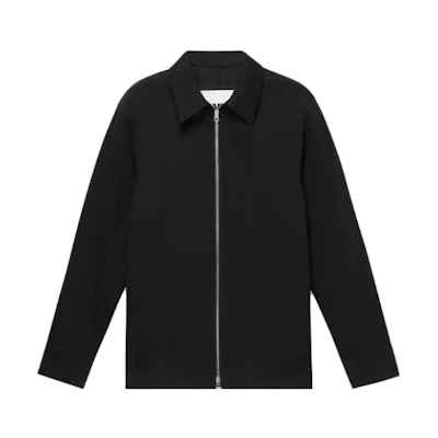 Jil Sander SS23 Black Relaxed Fit Zip-Up Jacket J22BN0118J46307-BLACK