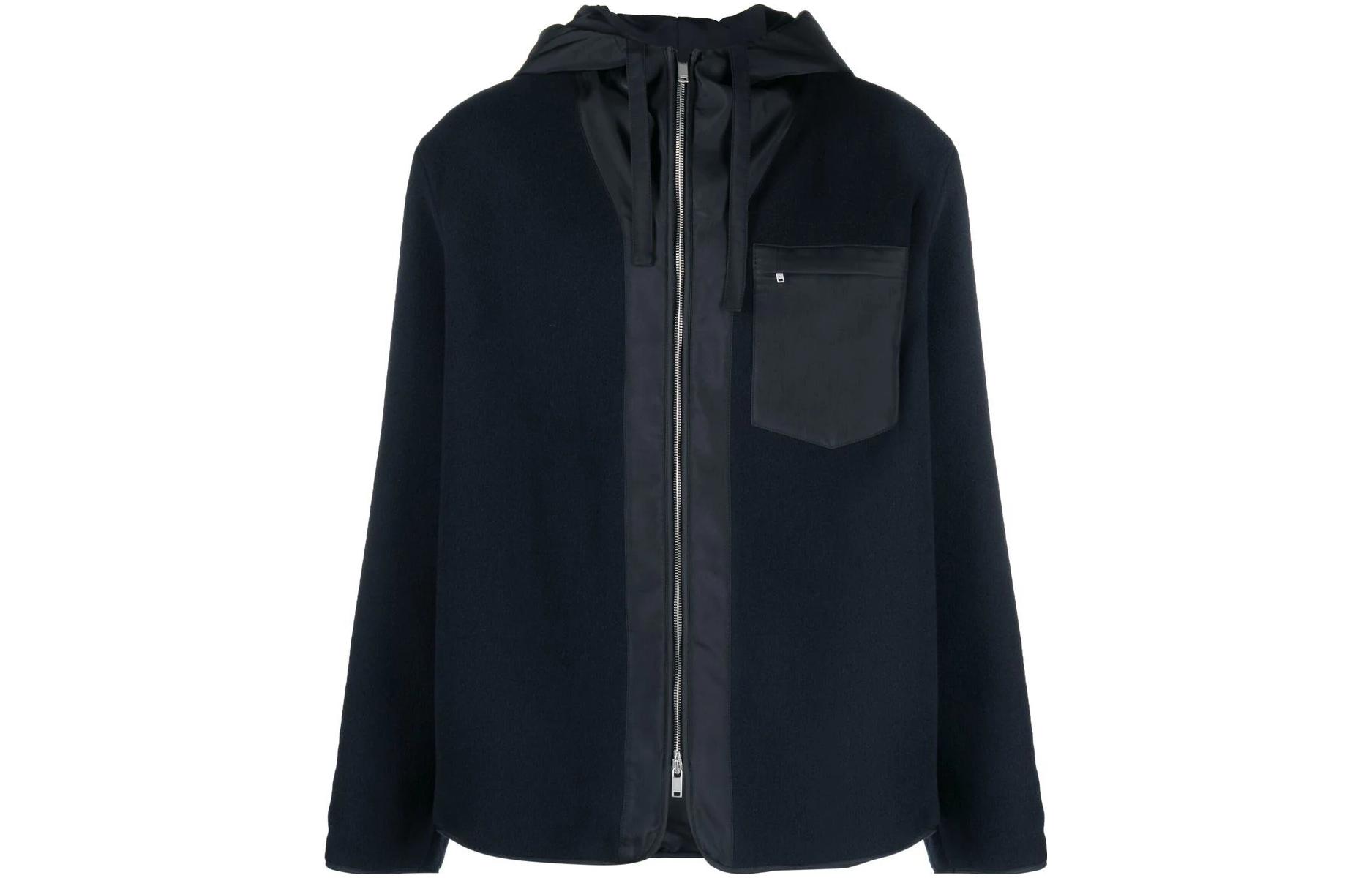 JIL SANDER SS23 Black Solid Color Zip-Up Hoodie Jacket J47BN0015JTN021402