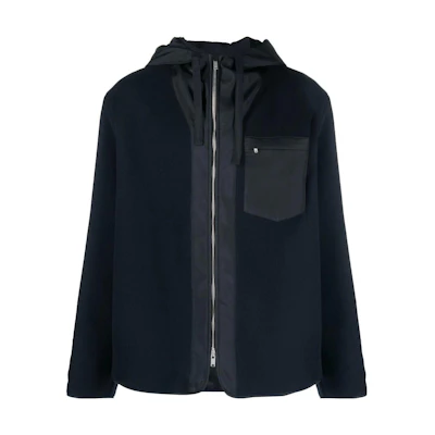JIL SANDER SS23 Black Solid Color Zip-Up Hoodie Jacket J47BN0015JTN021402