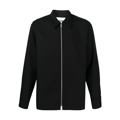 JIL SANDER SS23 Black Solid Zip-Up Long Sleeve Jacket J22DL0136-J70001-001