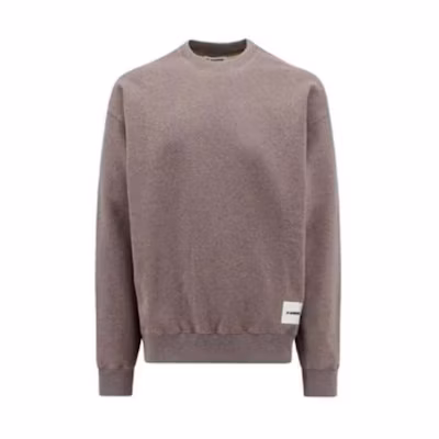 JIL SANDER SS23 Brown Solid Color Crewneck Long Sleeve Sweatshirt Men J47GU0104-J20010-912