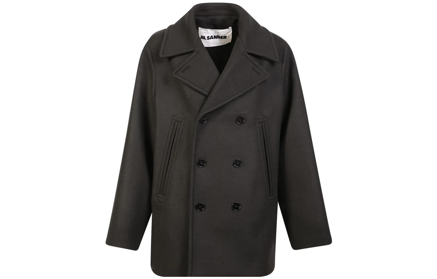 Jil Sander SS23 Green Solid Double-Breasted Long Sleeve Jacket J47AM0003-J40010-303