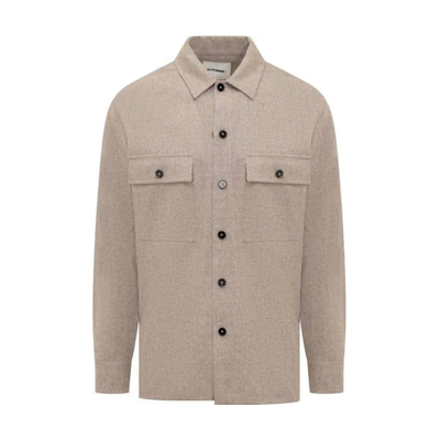 JIL SANDER SS23 Khaki Solid Color Long Sleeve Blazer Jacket J47DL0131J40119256