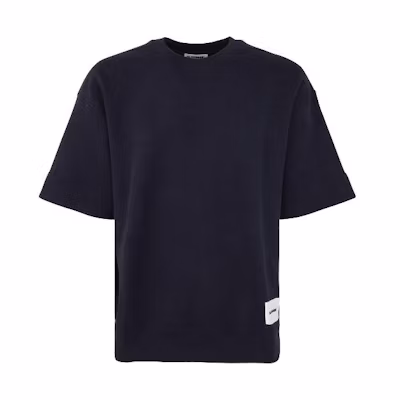Jil Sander SS23 Navy Blue Logo Crewneck T-Shirt J47GC0110-J20039-402