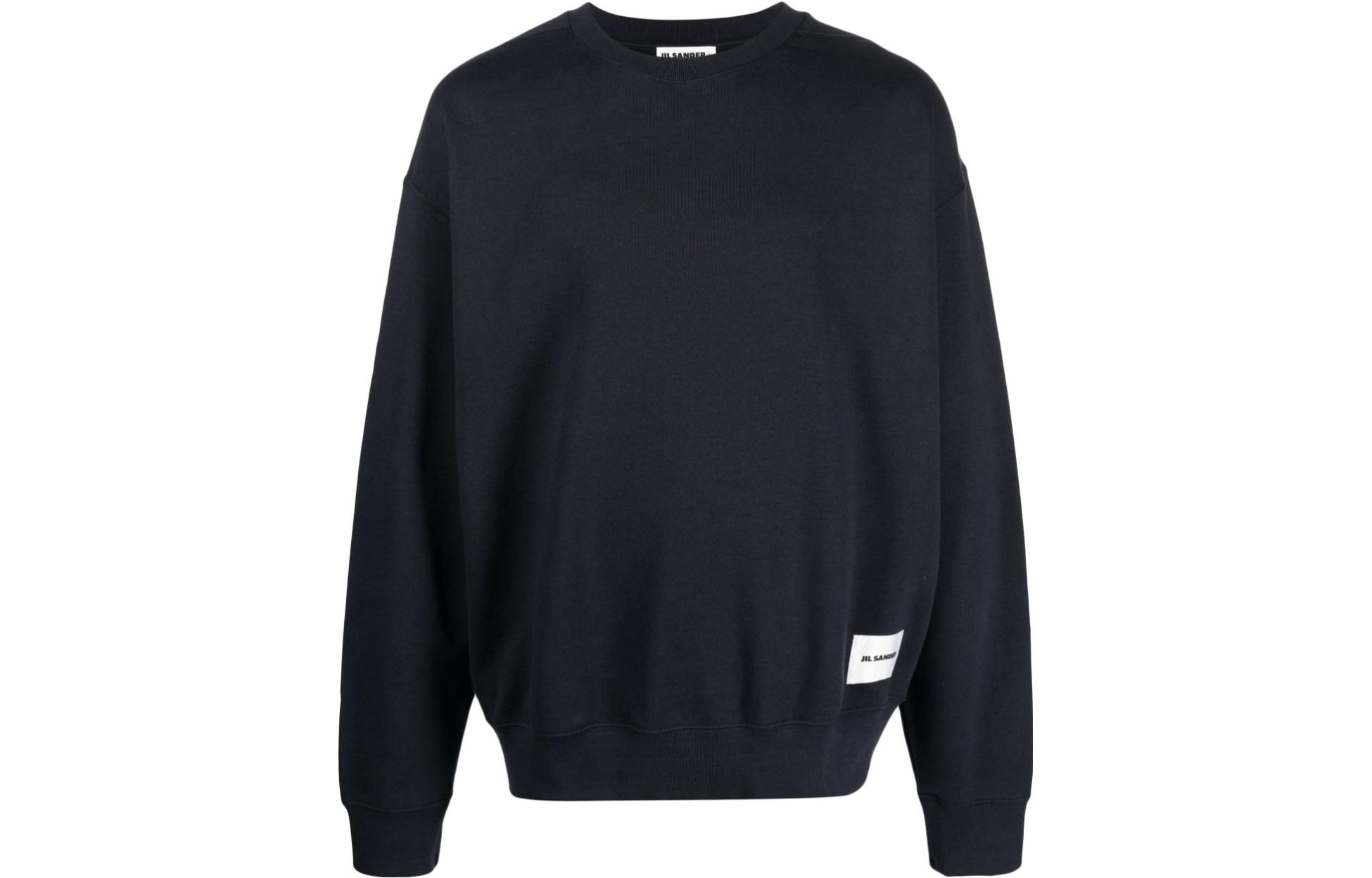 Jil Sander SS23 Navy Blue Crewneck Pullover Long Sleeve Sweatshirt Men J47GU0104-J20039-402