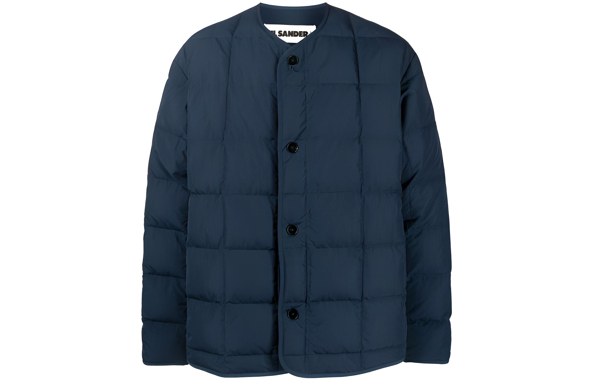 JIL SANDER SS23 Navy Blue Single-Breasted Casual Jacket for Men J47AF0012-J70004-410