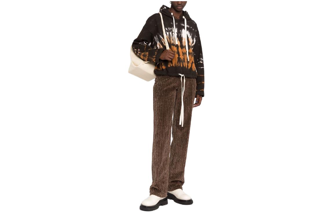 JIL SANDER SS23 Tie-Dye Print Hoodie Brown Pullover J40GU0009JTN03182