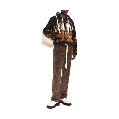 JIL SANDER SS23 Tie-Dye Print Hoodie Brown Pullover J40GU0009JTN03182