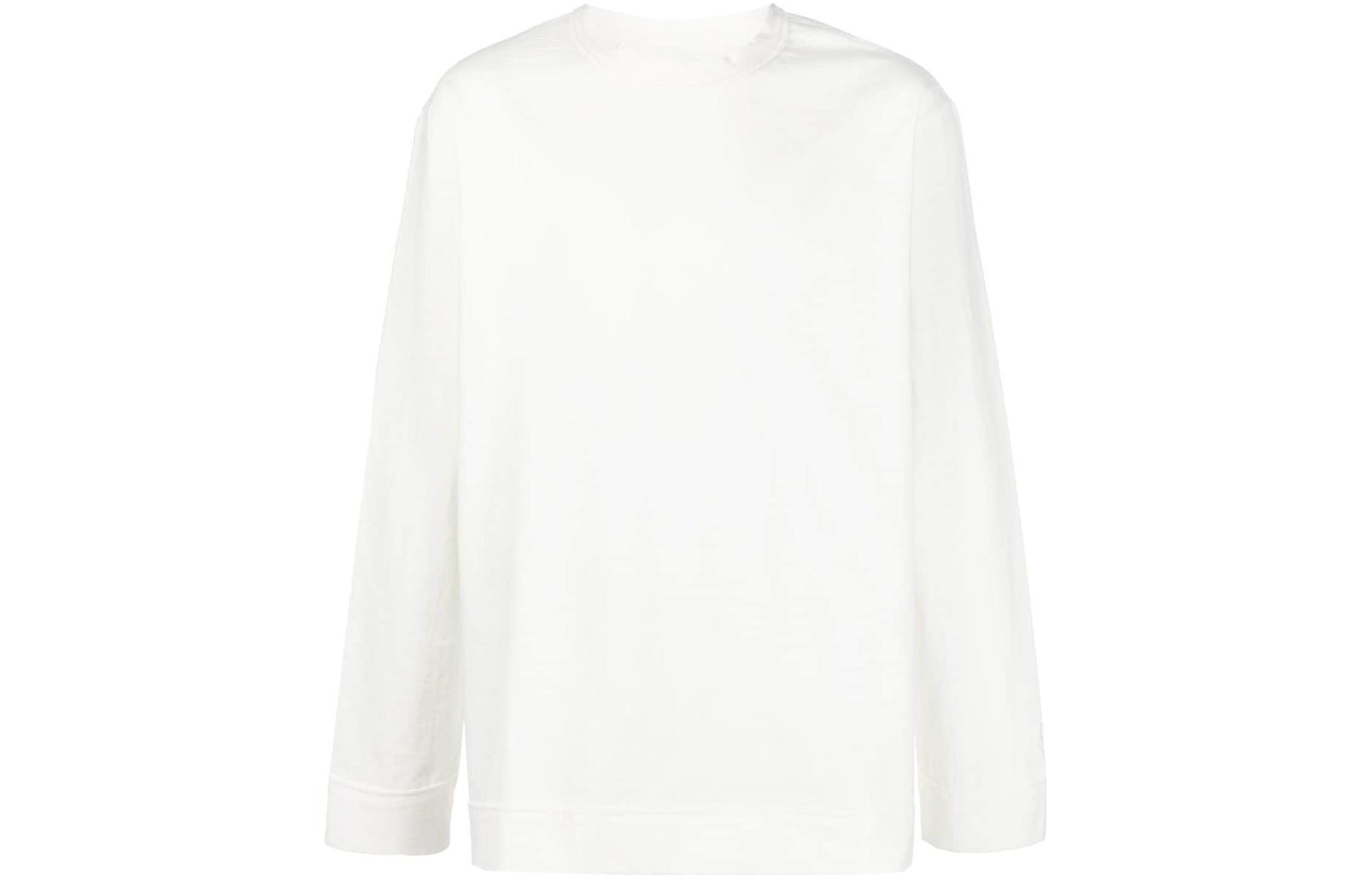 JIL SANDER SS23 White Crewneck Long Sleeve Blended Sweatshirt J22GC0108J20017100