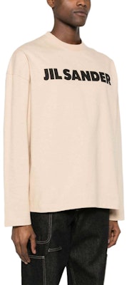 JIL SANDER SS24 Beige Letter-Print Long-Sleeve Pullover T-Shirt. J22GC0136J20215-BEIGE Purchase JIL SANDER SS24 Beige Letter-Print Long-Sleeve Pullover T-Shirt. J22GC0136J20215-BEIGE