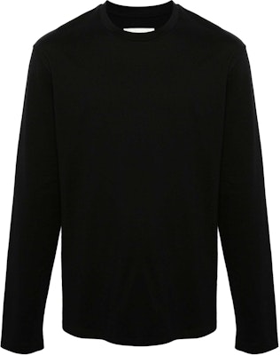 JIL SANDER SS24 Black Cotton Crewneck Long Sleeve Logo T-Shirt J22GC0188J46219-BLACK Order JIL SANDER SS24 Black Cotton Crewneck Long Sleeve Logo T-Shirt J22GC0188J46219-BLACK