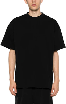 Jil Sander SS24 Kaos Hitam Longgar Cetak Huruf Leher O. J61GC0002J20086-BLACK Shop Jil Sander SS24 Kaos Hitam Longgar Cetak Huruf Leher O. J61GC0002J20086-BLACK
