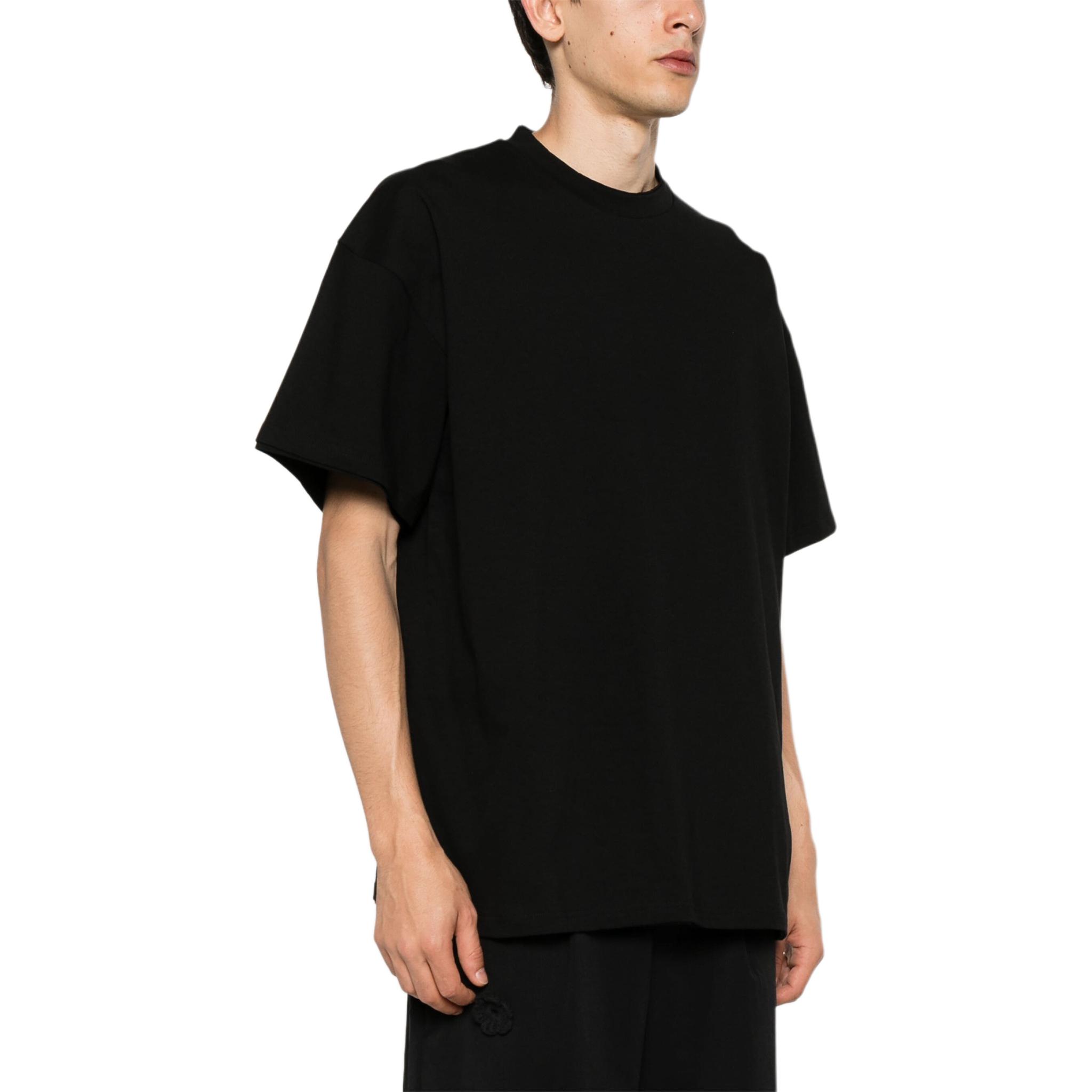 Purchase Jil Sander SS24 Kaos Hitam Longgar Cetak Huruf Leher O. J61GC0002J20086-BLACK