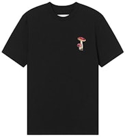 JIL SANDER SS24 Black Mushroom Print Relaxed Fit Crewneck T-Shirt. J47GC0142-J20150-BLACK JIL SANDER SS24 Black Mushroom Print Relaxed Fit Crewneck T-Shirt. J47GC0142-J20150-BLACK