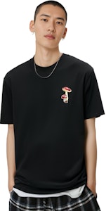 吉尔桑达 SS24 黑色蘑菇印花宽松版型圆领T恤。 J47GC0142-J20150-BLACK Details for 吉尔桑达 SS24 黑色蘑菇印花宽松版型圆领T恤。 J47GC0142-J20150-BLACK