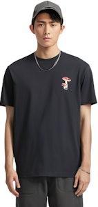 吉尔桑达 SS24 黑色蘑菇印花宽松版型圆领T恤。 J47GC0142-J20150-BLACK 2