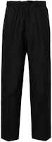 Order JIL SANDER SS24 黑色寬鬆褶邊彈性休閒長褲 J23KA0005J45225-BLACK