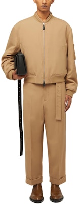 Jil Sander SS24 Camel Brown Mid-Rise Relaxed Pleated Casual Pants. J22KA0230J40002-BROWN Lookbook Jil Sander SS24 Camel Brown Mid-Rise Relaxed Pleated Casual Pants. J22KA0230J40002-BROWN