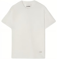 JIL SANDER SS24 Crewneck Logo Cotton T-Shirt White Short Sleeve. J22GC0128-J20073-WHITE JIL SANDER SS24 Crewneck Logo Cotton T-Shirt White Short Sleeve. J22GC0128-J20073-WHITE
