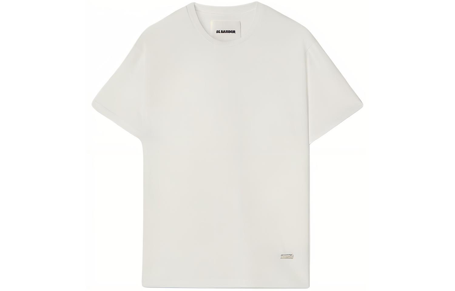 Order 吉尔·桑德SS24白色短袖logo圆领棉质T恤 J22GC0128-J20073-WHITE