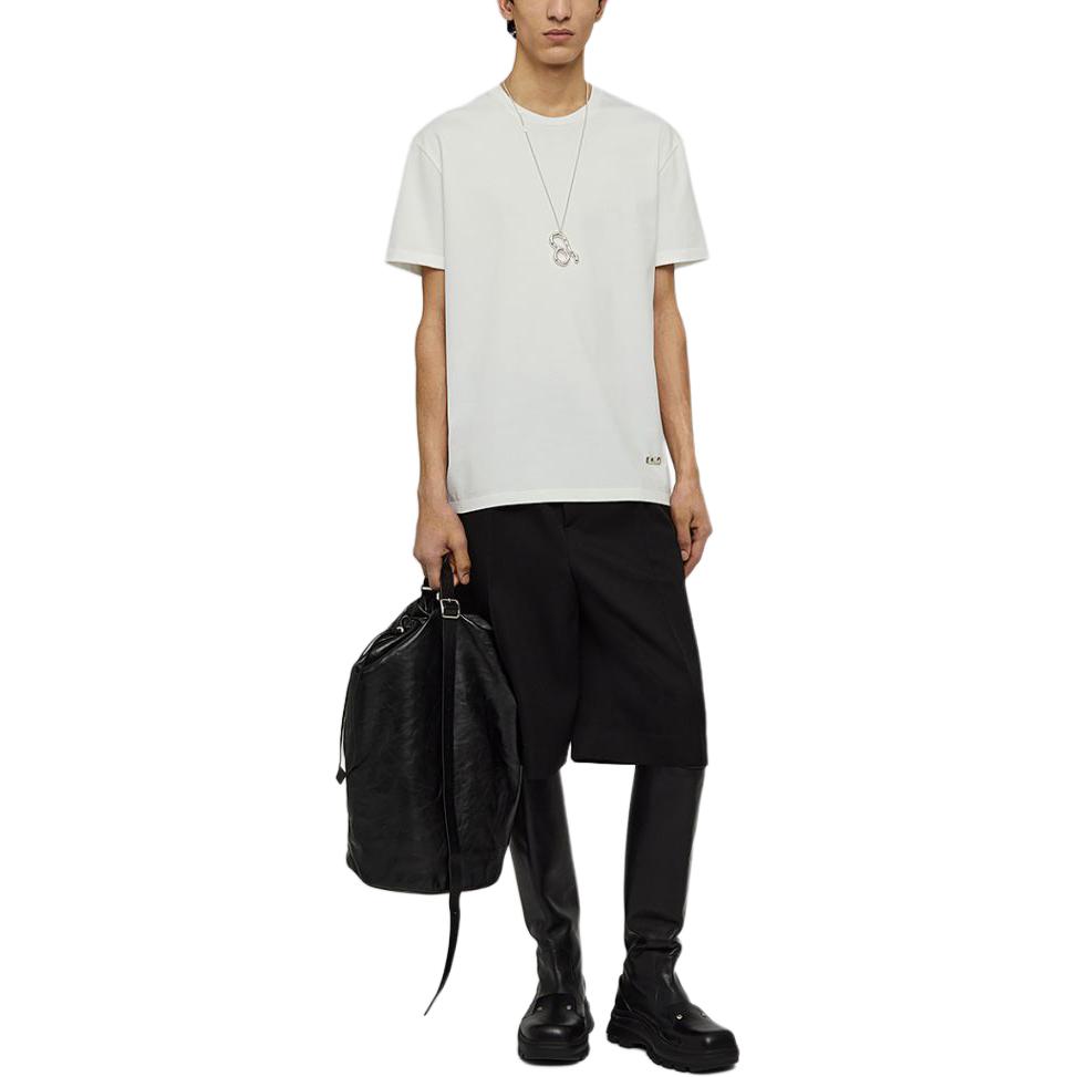 Lookbook 吉尔·桑德SS24白色短袖logo圆领棉质T恤 J22GC0128-J20073-WHITE
