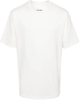 JIL SANDER SS24 Optical White Letter Graphic Crewneck T-Shirt. J21GC0161J46219-WHITE JIL SANDER SS24 Optical White Letter Graphic Crewneck T-Shirt. J21GC0161J46219-WHITE