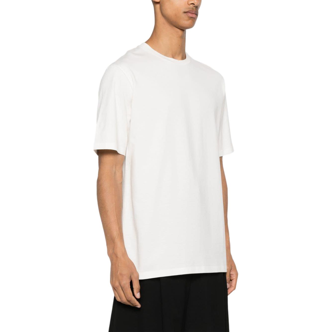 Shop 吉尔·桑达 SS24 光学白字母图案圆领T恤。 J21GC0161J46219-WHITE