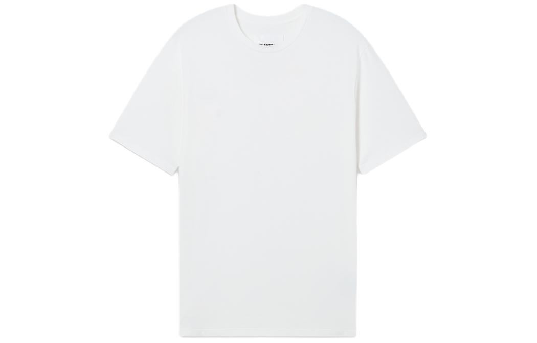 JIL SANDER SS24  White Cotton Long Sleeve Tee with Letter Print Design. J22GC0173-J46219-WHITE