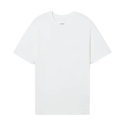 JIL SANDER SS24 White Cotton Long Sleeve Tee with Letter Print Design. J22GC0173-J46219-WHITE