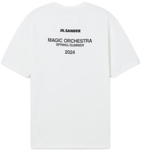 吉尔桑达 SS24 白色棉质长袖T恤 字母印花设计 J22GC0173-J46219-WHITE Lookbook 吉尔桑达 SS24 白色棉质长袖T恤 字母印花设计 J22GC0173-J46219-WHITE