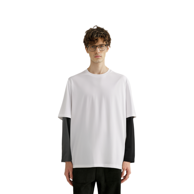 Shop 吉尔桑达 SS24 白色棉质长袖T恤 字母印花设计 J22GC0173-J46219-WHITE