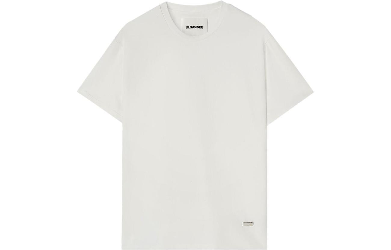Order 吉尔·桑德 SS24 白色圆领棉质短袖休闲T恤 J22GC0128J20073
