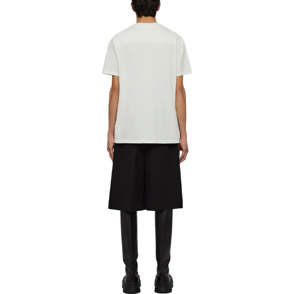 Shop 吉尔·桑德 SS24 白色圆领棉质短袖休闲T恤 J22GC0128J20073