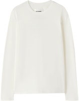 JIL SANDER SS24 白色長袖圓領字母設計T恤 J21GC0160J46219-WHITE Order JIL SANDER SS24 白色長袖圓領字母設計T恤 J21GC0160J46219-WHITE