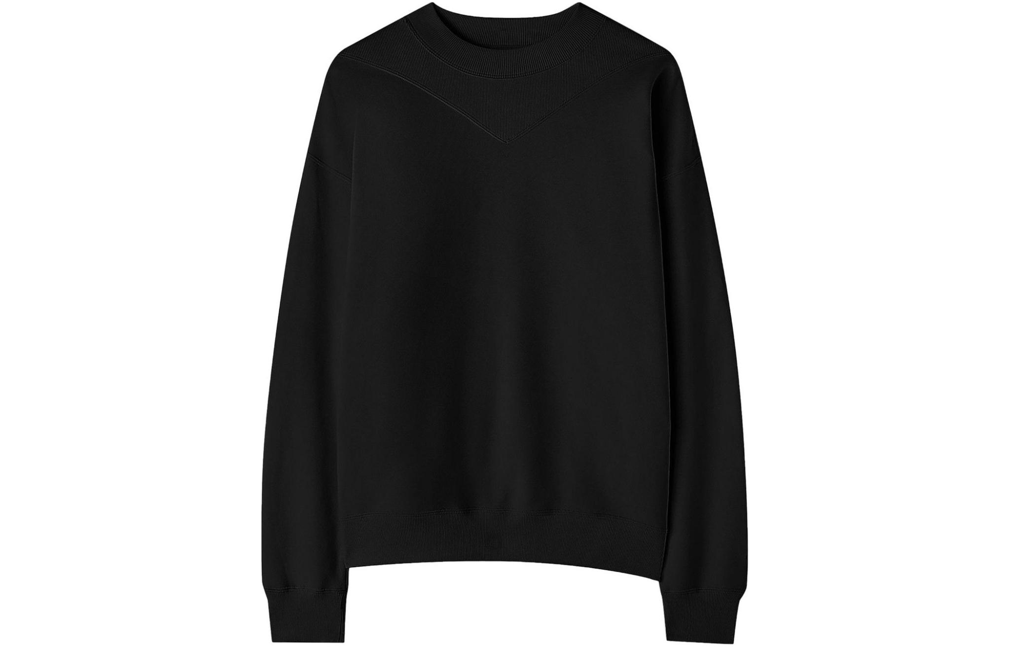 JIL SANDER SS24 Black Plain Knit Pullover Sweatshirt J22GU0116J20128-BLACK
