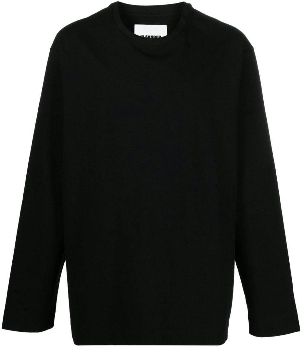 jil-sander-ss-24-black-stretch-knit-pullover-crewneck-long-sleeve-tee-mens-j22-gc-0167-j20017-black