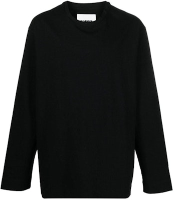 ジルサンダー SS24 ブラック ストレッチ ニット クルーネック 長袖 メンズ Tシャツ J22GC0167J20017-BLACK Buy ジルサンダー SS24 ブラック ストレッチ ニット クルーネック 長袖 メンズ Tシャツ J22GC0167J20017-BLACK