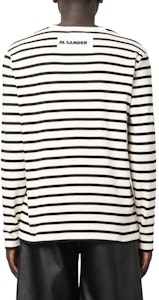 질샌더 SS24 클래식 스트라이프 코튼 크루넥 풀오버 아이보리 화이트 남성. J47NH0002-J46497-080 Purchase 질샌더 SS24 클래식 스트라이프 코튼 크루넥 풀오버 아이보리 화이트 남성. J47NH0002-J46497-080