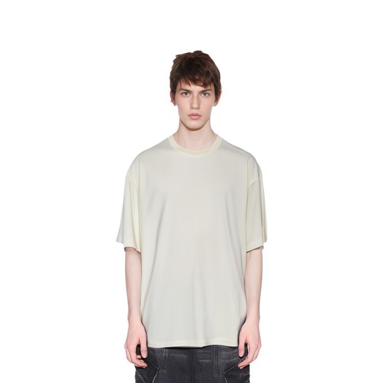 Sizing 吉尔桑德 SS24 龙纹宽松版型蓝色圆领男士T恤 J54GC0007-J20156-474